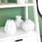 CosmoLiving by Cosmopolitan Cream Stoneware Glam Vase Set